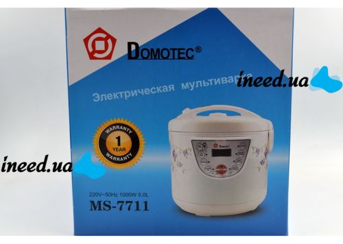Multivarka Domotec MS-7711 5 liters 6 programs White + recipe book