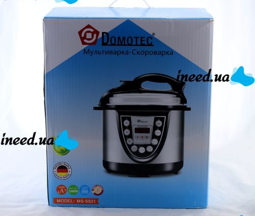 Multivarka pressure cooker with non-stick coating Domotec MS-5501, 6 liters and 12 programs