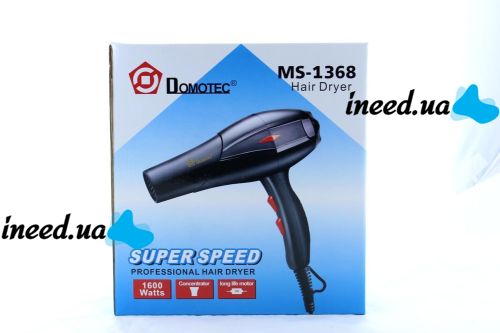 Побутовий професійний фен для волосся Domotec MS-1368 1600W