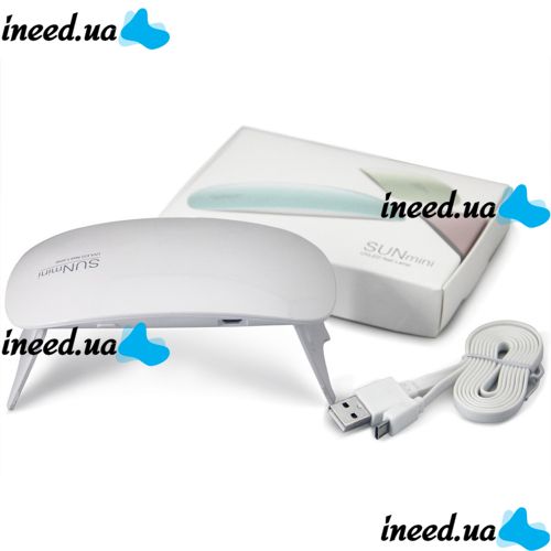 Лампа Beauty nail SUN mini 6W LED+UV от USB для сушки ногтей работает от USB кабеля сушилка для ногтей УФ LED SUNmini для маникюра