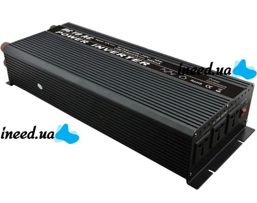 Автомобильный инвертор UN-3062 7000W 12V-220V, Авто преобразователь напряжения тока от прикуривателя и аккумулятора 12В 7000В с защитой от перегрева