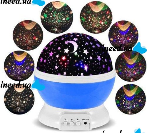 Обертовий нічник проектор зоряне небо 3D Star Master Dream qdp01 круглий