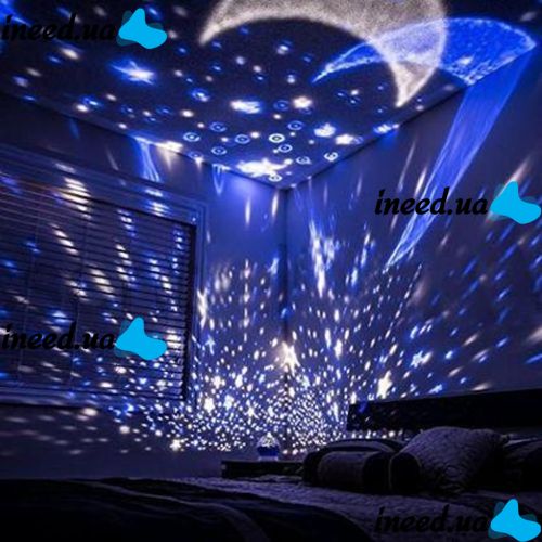 Обертовий нічник проектор зоряне небо 3D Star Master Dream qdp01 круглий