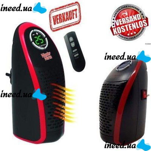 Портативный мини обогреватель в розетку Wonder Warm EY-2028 400W с пультом