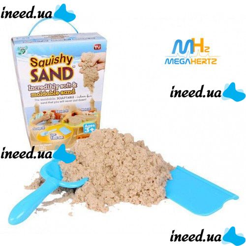 Кінетичний пісок Squishy Sand + лопатка, ролик, ніж