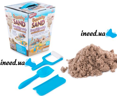 Кінетичний пісок Squishy Sand + лопатка, ролик, ніж