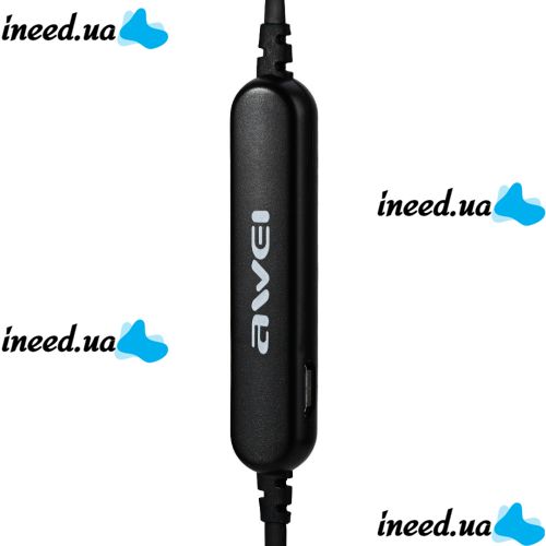 Бездротові Bluetooth 4.0 навушники для телефону з мікрофоном Awei A960bl, Вакуумні блютуз Вкладиші гарнітура для Андроїд і IOS для бігу чорні