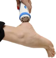 Electric pumice stone Pedi Spin Pro Pedi Spin for removing roughened skin of feet and heels, Foot cleaning device with replaceable nozzles Pedispin White