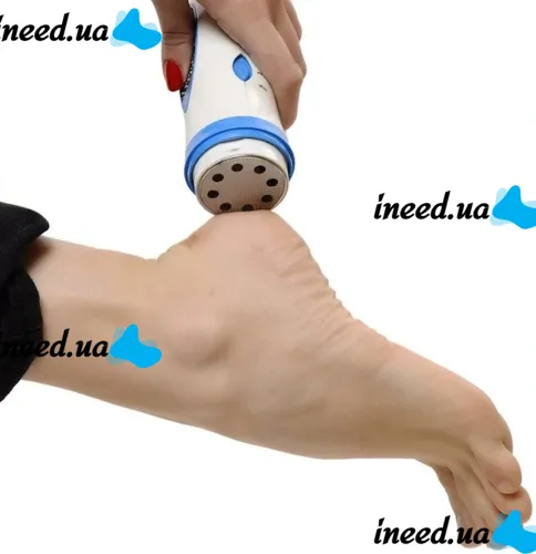 Electric pumice stone Pedi Spin Pro Pedi Spin for removing roughened skin of feet and heels, Foot cleaning device with replaceable nozzles Pedispin White