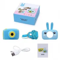 Children's Rechargeable Camera DVR Baby Camera XL-500R Bunny, Children's Digital Camera 7688 600mAh, Digital Camera for Children Blue