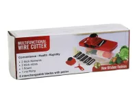 Мультислайсер Mandoline Slicer 6 в 1 Red, Ручна овочерізка для овочів і фруктів з контейнером, Слайсер, Терка міні комбайн 6в1 Червона
