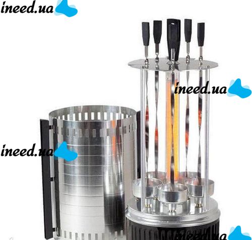 Vertical BBQ WX-8601 1000W Electric BBQ Shish kebab maker for 5 skewers Black Electric BBQ Shish kebab maker Black