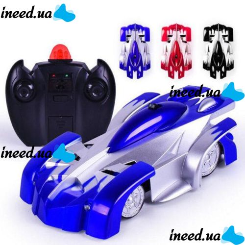 Anti-gravity car Wall Climber CAR P802 Blue rides on walls and ceiling