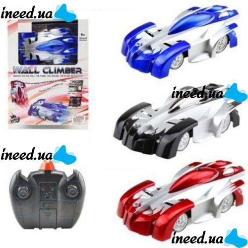 Anti-gravity car Wall Climber CAR P802 Blue rides on walls and ceiling