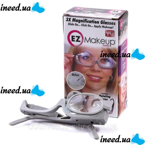 Illuminated Makeup Glasses EZ makeup 3X Magnification glasses