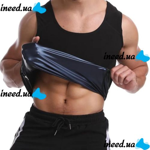 Men's Slimming Sweat Shaper Men's Slimming T-shirt with Sauna Effect, Men's Sports Sauna T-shirt M/L XL/XXL Black