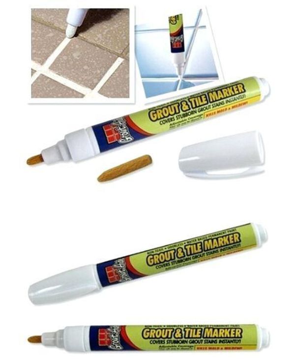 Карандаш маркер закрашивания для швов плитки Grout-Aide Grout & Tile Marker K12-69 / Маркер для кафеля Снежок