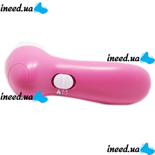 Електричний жіночий масажер для обличчя 5 в 1 Multifunction Face Cleaner AE-8782C 5 насадок, Масажна щітка зі змінними насадками на батарейках