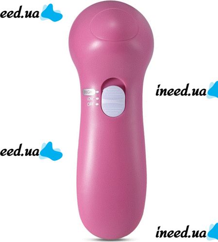 Електричний жіночий масажер для обличчя 5 в 1 Multifunction Face Cleaner AE-8782C 5 насадок, Масажна щітка зі змінними насадками на батарейках