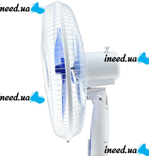 Підлоговий вентилятор WimpeX WX - 1611 40 см stand fan 16 " 100w з регулюванням висоти, Безшумний вентилятор Вімпекс 100Вт на підлогу 3 швидкості Білий