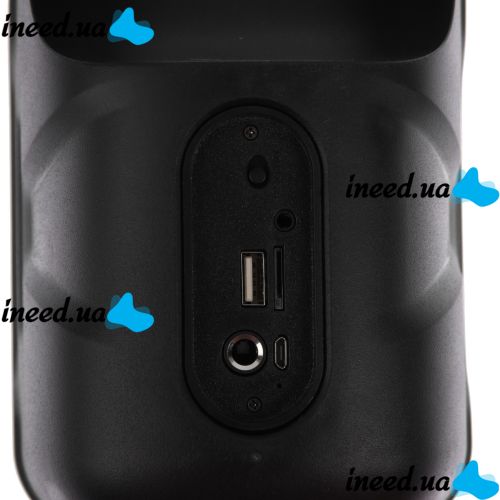 JBK-S1 Wireless Bluetooth Speaker with RGB LED Backlight and Power Bank Function, Rechargeable Bluetooth Speaker USB AUX for Android IOS Black