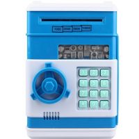 Дитяча електронна скарбничка сейф Mony Safe, купюроприймач, банкомат, з кодовим замком для паперових купюр, монет на батарейках Piggy number Bank