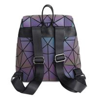 Bao Bao Geometric Issey Miyake triangles women's glowing holographic fluorescent chameleon backpack, Fashionable Bao Bao Geometric Briefcase