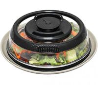 Багаторазова Вакуумна кришка Press Dome Stay Fresh Longer NJ - 352 19см для пакування харчових продуктів кухонний контейнер вакууматор для їжі Чорний