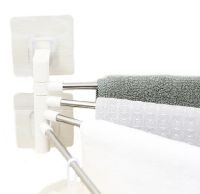 Universal Wall Mounted Bathroom Towel Rack 4-Bar Towel Rack for 4 towels, Rack Towel Organizer 4 Holders White