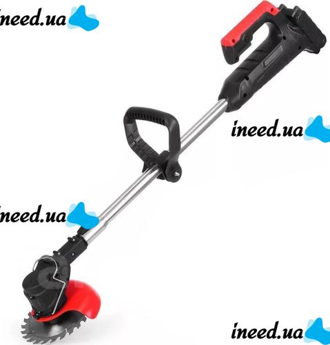 Cordless Lawn Mower Trimmer Elmos HT901 21V for Mowing Grass and Bushes with 2 Batteries, Rechargeable Garden Mower GZ-02