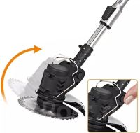 Cordless Lawn Mower Trimmer Elmos HT901 21V for Mowing Grass and Bushes with 2 Batteries, Rechargeable Garden Mower GZ-02
