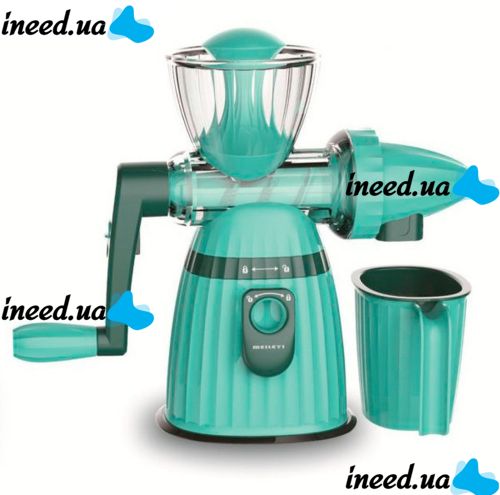 Соковижималка Ручна шнекова Meileyi Manual Juicer MLY-662 2 в 1 з набором насадок