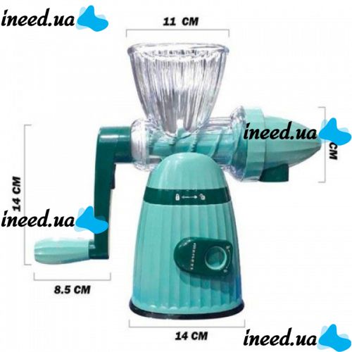 Соковижималка Ручна шнекова Meileyi Manual Juicer MLY-662 2 в 1 з набором насадок