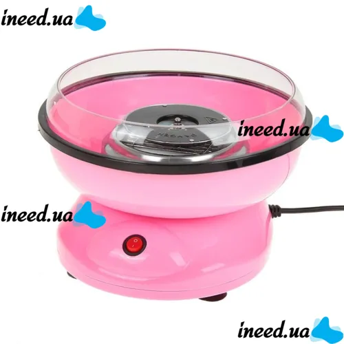 Мини аппарат для сладкой ваты Cotton Candy Maker GCM-520, Розовый, Машинка для сахарной ваты 500W, Сладкая вата для дома