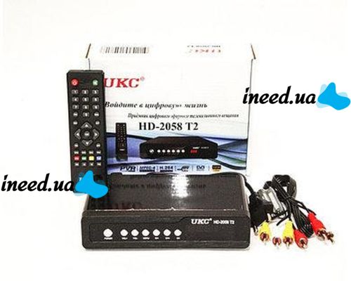 Цифровий ефірний Тюнер T2 UKC HD-2058 в металевому корпусі wi-fi DVB-Т2 ресивер