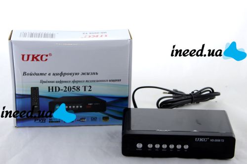 Цифровий ефірний Тюнер T2 UKC HD-2058 в металевому корпусі wi-fi DVB-Т2 ресивер