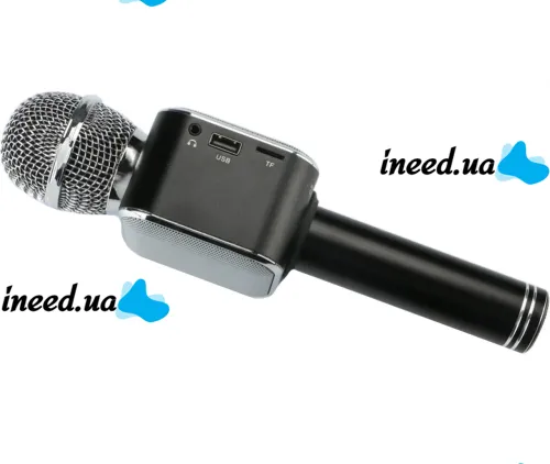 Wster WS-1818 Bluetooth USB AUX FM Wireless Karaoke Microphone with Built-in Speaker and Battery Powered Voice Changer in Case WS1818