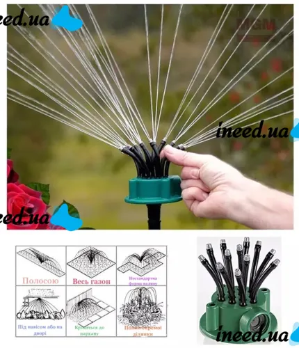 Sprinkler Sprinkler Nozzle for Irrigation Hose 12 in 1 Smart System Multifunctional Sprinkler Fresh Garden Sprayer Sprinkler 360 Degrees 