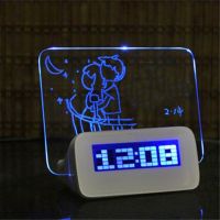 Настільні Світлодіодні годинник Highstar з Led дошкою для записів з USB хабом, маркером і підсвічуванням