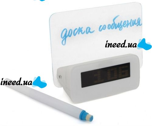 Настільні Світлодіодні годинник Highstar з Led дошкою для записів з USB хабом, маркером і підсвічуванням