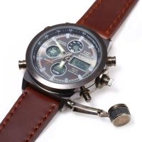 Чоловічі наручні армійські годинник AMST Sport Brown Watch AM3003 Кварцові Quartz коричневі
