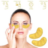 Gold Collagen Eye Patches Efero Crystal Golden Gold Eye Mask with Bioactive Gold 10pcs