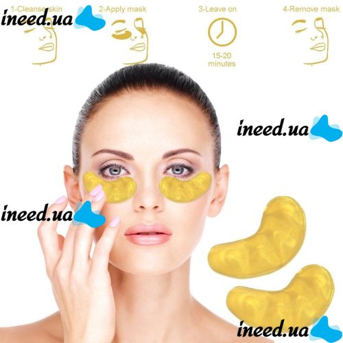Gold Collagen Eye Patches Efero Crystal Golden Gold Eye Mask with Bioactive Gold 10pcs