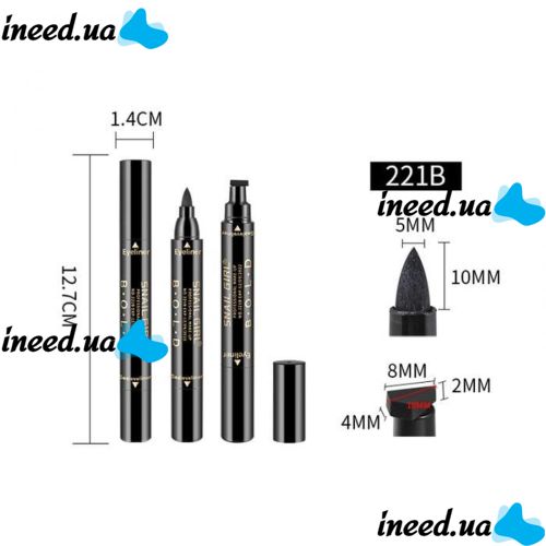 Waterproof Double-sided Eyeliner B.O.L.D Snail Girl Eyeliner 221A/221B Arrow Stamp Handaiyan BOLD