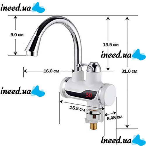 Delimano Pro Digital Flow Water Heater with LED Display