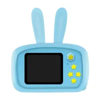 Children's Rechargeable Camera DVR Baby Camera XL-500R Bunny, Children's Digital Camera 7688 600mAh, Digital Camera for Children Blue