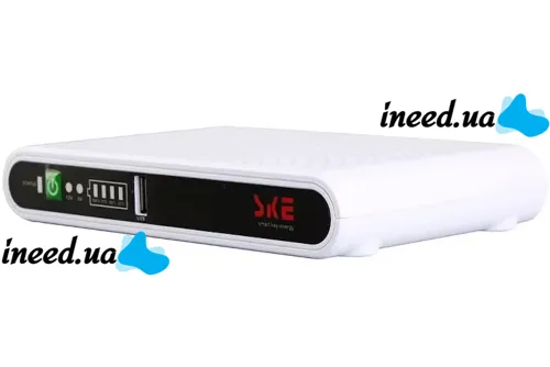 Джерело безперебійного живлення ДБЖ UPS SKE POE-532E для WI-Fi роутера 5V 9V 12V Power Bank 8800 mAh бесперебойник 17W для PoE 15V 24V модему Білий
