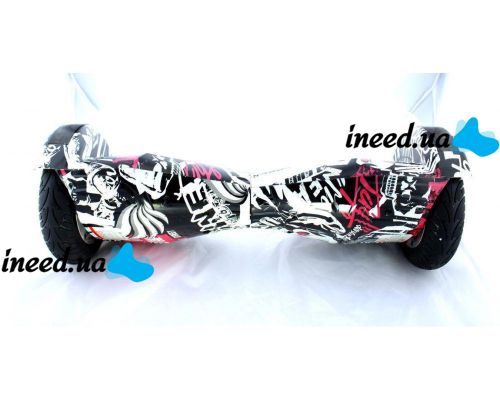 Gyro Scooter Gyroboard Smart Balance Wheel Transformers with Bluetooth Remote 8" Graffiti Graffiti Skulls