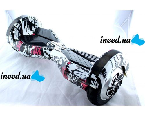 Gyro Scooter Gyroboard Smart Balance Wheel Transformers with Bluetooth Remote 8" Graffiti Graffiti Skulls