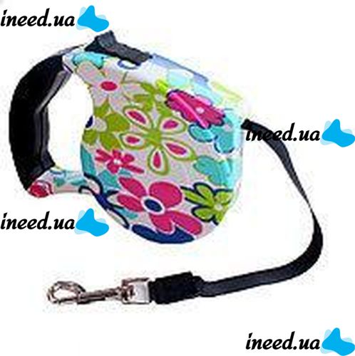 Повідець рулетка для собак з кнопковим блокіратором довжини Retractable Dog Leash 3 м до 25 кг Маленький